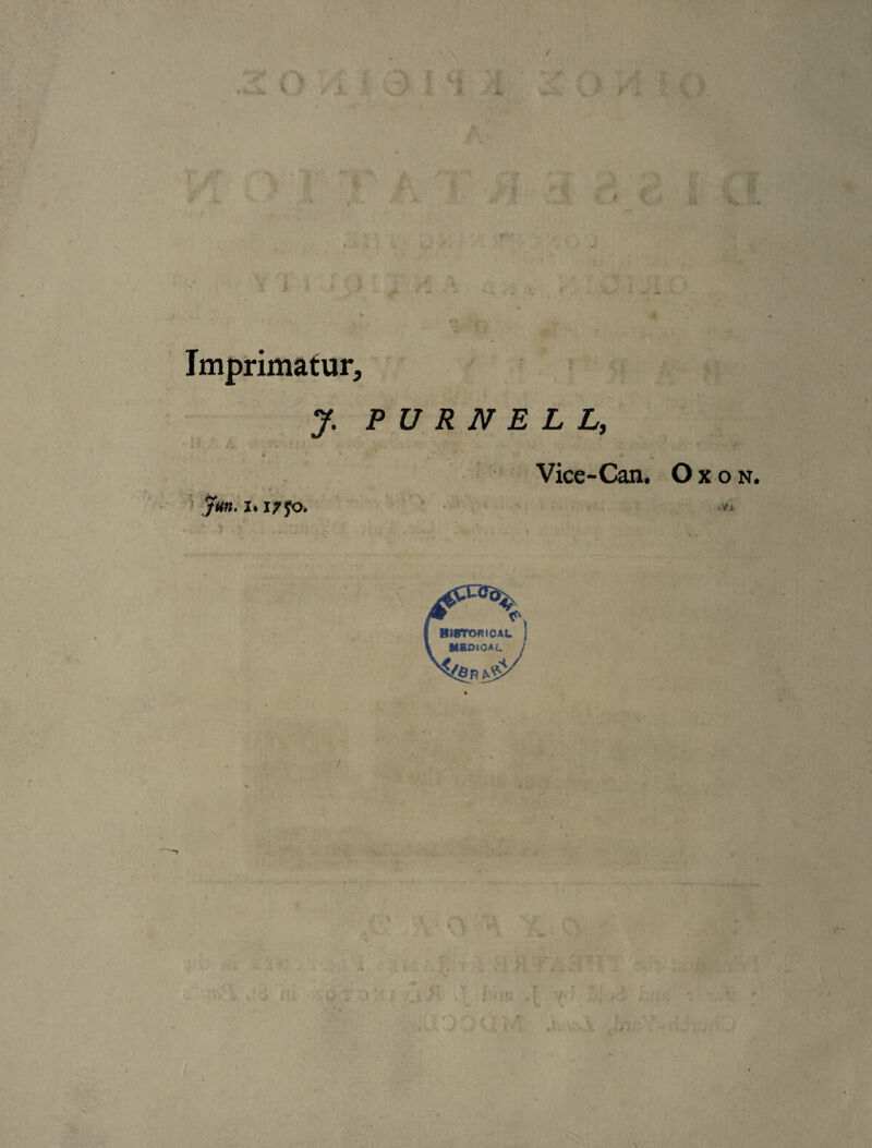 Imprimatur, J. PURNELL, Vice-Can. ' y««. I. i/fo. / J Ox O N. ./i