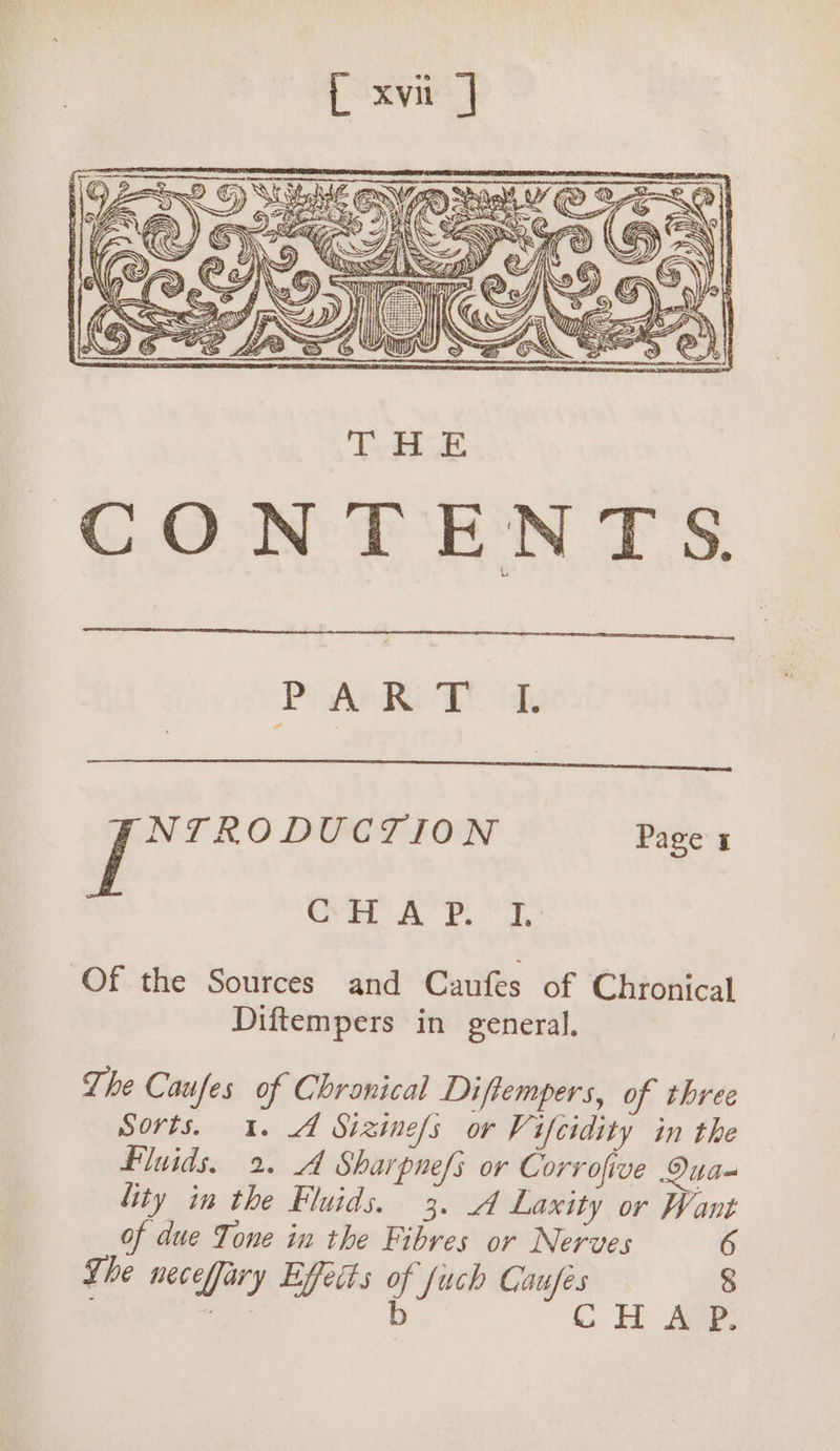 LS = ger = ae CONTENTS PrAcReT, 1d * alpen Page x eA Yo De Of the Sources and Caufes of Chronical Diftempers in general. The Caufes of Chronical Diftempers, of three Sorts. 1. Sizine/s or Vifcidity in the Fluids. 2. A Sharpnefs or Corrofive Dua- lity in the Fluids. 3. A Laxity or Want of due Tone in the Fibres or Nerves 6 Lhe necefary Effects of fuch Caufés 8 . : b CH. Ae.