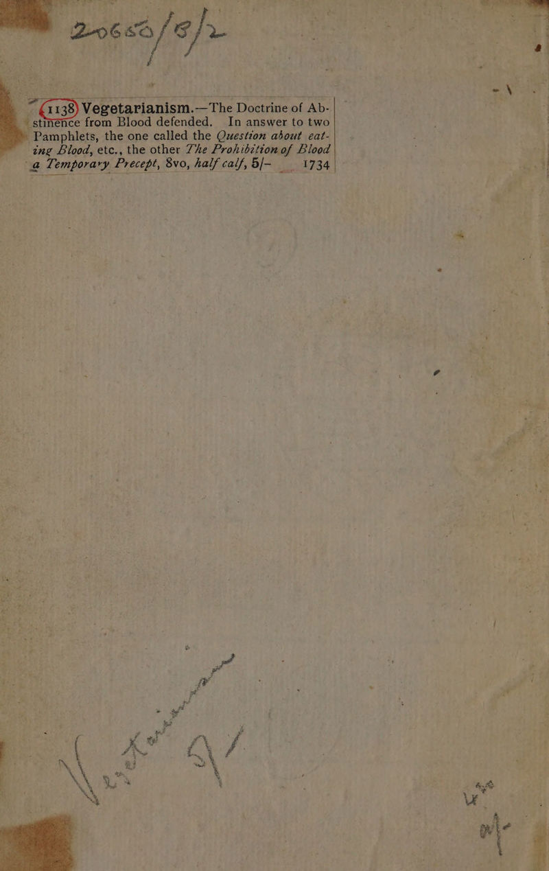 Vegetarianism.—The Doctrine of Ab- 4st) énce from Blood defended. In answer to two Pamphlets, the one called the Question about eat- ing Blood, etc., the other Zhe Prohibztion of Blood a Temporary Precept, 8vo, half calf, 5/- 1734 . af” i » f ‘if 3! er Poppi hae 4 \ : >) \\ oes * WA Yet = 4° 3 . a -\ oe et 4 e 4 an 4 : yo Pe ae