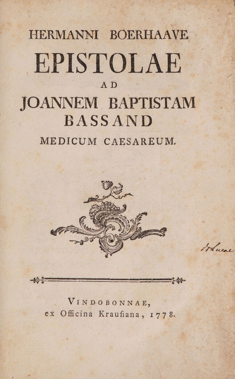 EPISTOLAE Ale an JOANNEM BAPTISTAM BASSAND MEDICUM CAESAREUM. ViNDOBONNAE, ex Ofhcinà. Kraufiana, 172.8,