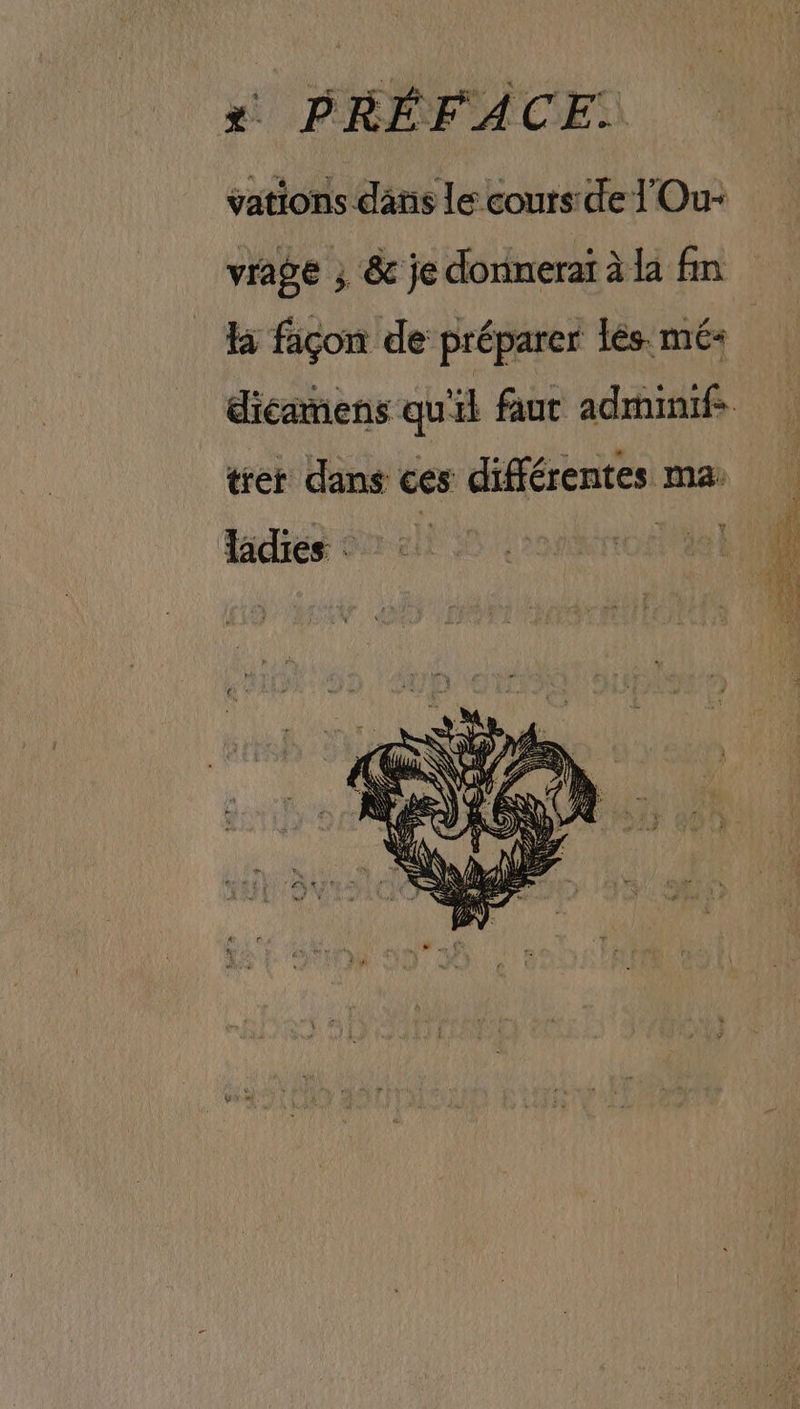 x PRÉFACES là façon de préparer lès. mé: ter dans ces différentes ma: ladies :