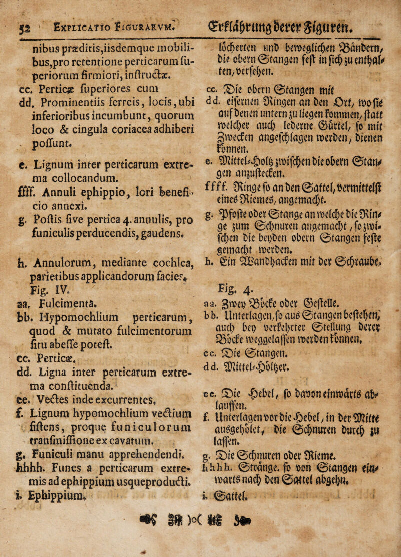 nibus pr*ditis,iisdemque mobili- bus,pro retentione perticarura fu- periorum firmiori, inftrufbe. cc. Pertiqx fuperiores cam dd. Prominentiis ferreis, locis,ubi inferioribus incumbunt, quorum loco & cingula coriacea adhiberi poffunt. e. Lignum inter perticarum extre¬ ma collocandum. fiff. Annuli ephippio, lori benefit cio annexi. g. Poftis five pertica 4. annulis, pro funiculis perducendis, gaudens. h. Annulorum, mediante cochlea, parietibus applicandorura facier* Fig. IV. aa. Fulcimenta. bb. Hypomochlium perticarum, quod & mutato fulcimentorum fitu abeffe poteft. cc. Pertic*. dd. Ligna inter perticarum extre¬ ma conftituenda. ee. Vedes inde excurrentes, f. Lignum hypomochlium vedium fiftens, proque funiculorum tranfmiffione ex cavatum. g. Funiculi manu apprehendendi. hhhh. Funes a perticarum extre¬ mis ad ephippium usqueprodu&i. i Ephippium, I6df>erten tmb beroeglid&en iSanbetn, Die obew ©tangen feft in ftdg> ju entbaf/ fenpetfeben. cc. ©ie obern ©tangen tnit dd. eifetnen Sh'ngen cm ben £>rf, too fit aufbenen untern ju liegen fotnmen,. fiatt roelc!)ef and) iebetne ©uiiei, fo tnit Sweden angefd>(agen werben, bienen fbnnen. e. f9titteh$o(fj pifdjjen bie obern ©tan/ gen anjuflecfen. ffff. SRinge fo an ben ©aftef, betmittelfl eineO Olt'emeS, angemad)f. g. ^fojie obet ©range an weid;e bie O’u'n# ge sum ©efinuven angemad)t / fo pi* fcl)en bie beijben obcm ©tangcn fejte gemadbt wetben. h. gin SBanbbacfen mit bet ©c^tanbe. Fig. 4. a a. gweo SBbcFe obet ©ejiene. bb. Untetlagen/foauo©tangenbefiefjen; aud> bet) uetM)ttet ©tedung betet 95bcfe weggeiajfen wetben fonntn, cc. ©ie ©tangen. dd. ®itteb>£)oi(jet. ec. ©ie $ebcl, fo banon einwarttf ab/ iauffen. f. Untertagen oot bie $ebet, in bet SKittt autsgebblct, bie ©cbnuten butch ju laffen. g. ©ie ©dwuten obet SKietne. hhhh. ©trdnge. fo oon ©tangen tin/ watts nad) ben ©attel abgebw, i. ©attel. m S9K & 3*