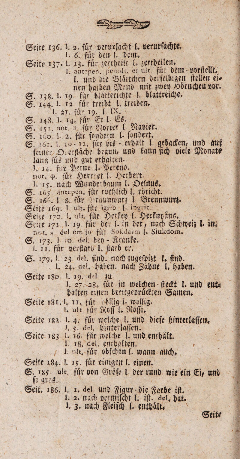 ©eite 136.1. 2. für »enisfachf t uerurfachtt 1. 6. für Sen (. Dem* (Seite 137-1. 13* für jertbcitt U aenheilen* I. anc?pen. pen h. er ult fu. D2Rt-ÖÖfftCttt 1. unD Die SSlÄttcben Det’felbigen fteUen ei* iien Laiben SBtenb mit wv ♦tfornc&enöat ©. 13g. 1.19 für btötterie&tc l blattmche. ©. 144. i. 12 für treibt l. treiben» l. 21. fü1' 19. I ix. ^ ©. 148. 1. 14. ffir ©r l ©. iji. not, für SRorier l Warner. ©. 160 1 2. für fctibern l* fonbert* ©. 162. s, 10-12. für Dil - erhält l gebacfen, unb auf feiner, D erflacöe braun« unD fann ffcö »iele Monate lang fue «11 d gut erhalten* 1* 14. fuv Ipern© l* Serene, not* 9. für ipetvret l. Herbert. 1. 1?* na et) SBunberbaunt 1* Delrtu$» ©. 165 antepea. für rbt{)ild) l. tkid)t. ©. 16*>. I g. für •raunwurj l SBwnnwutt* ©eite 169. 1 ult. für ferfe- l ingric. ©titc r?o. U alt. für Werfet) l. J^etFntjüus. ©aie 171 1. 19 für Der U in Der, nach ©djttjeij l* iß« not. */ del cm ju fuV Sokdann (. Siukdom. ©. 173. 1 io del. bei} - ittßnfe. 1. 11. für »erfiarü L jtarb er. ©. 179. 1. 23 dei. finö. nadH-ugefpijt I* ftnD. 1. 24. dei. haben. nach gähne U haben. ©eite 180 i. 19. d:i ju 1. 27.^28* für in melchen tfetft l unb ent* halten einen bveitgebtüclfen ©amen» ©eite 18r. 1. 11. für Völlig l wellig. l. ult für Sloft U Sioffi. ©eite i82 1* 4. für tveld)e l unb biefe hinterlöffel?« 1. $. dei. hintcrlaffen* ©eite 183 1. i& für meldie l. utib enthält 1 ig. dei. enthalten. « 1. alt. für obfchßn l. mann aud)» ©etfe 184. i. 13. für einigen l. einen. ©, igf ult, für mm @rofe l Der rrntD mieem€i/ttnD fo grri. ©eit 186. l. 1* dei unD ^igur- Die $atbe tfh 1. 2. nad) uermifdjt l ift del. hat. 1 3« nad) gleifeh u enthalt