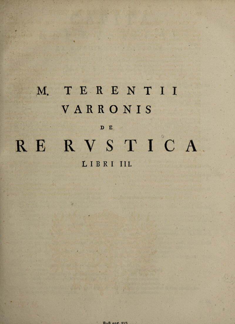 VARRONIS * D E RE RVSTICA