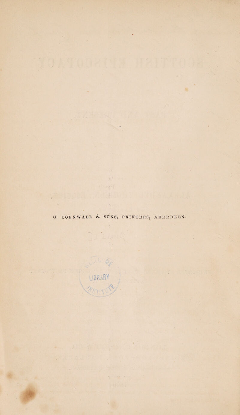 G. COENWALL & SONS, PRINTEKS, ABERDEEN.