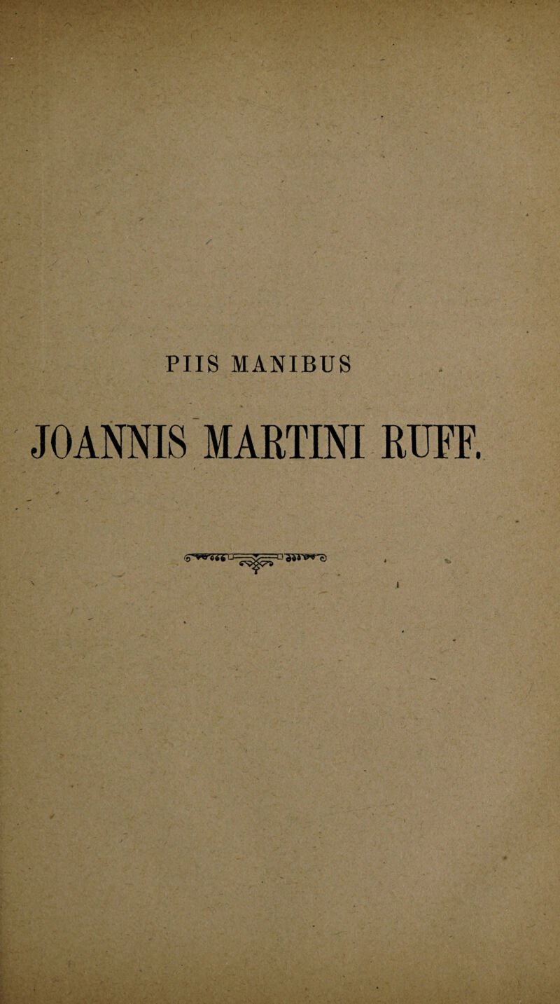 PIIS MANIBUS