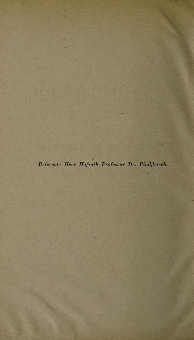 < Referent: Herr Hofrath Professor Dr. Rindfleisch. i