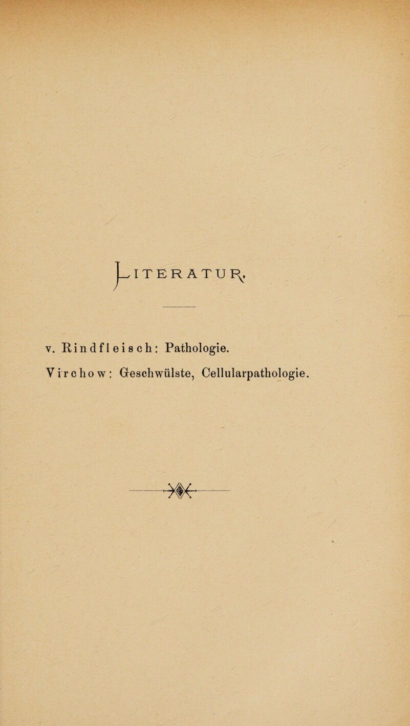 I T E R Ä T U y. Rindfleisch: Pathologie.