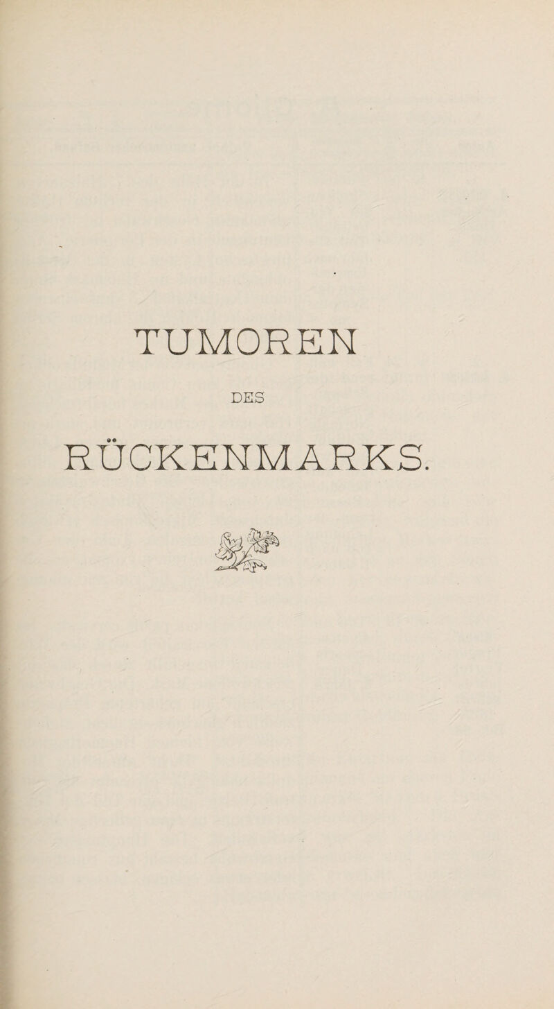 TUMOREN DES RÜCKENMARKS.