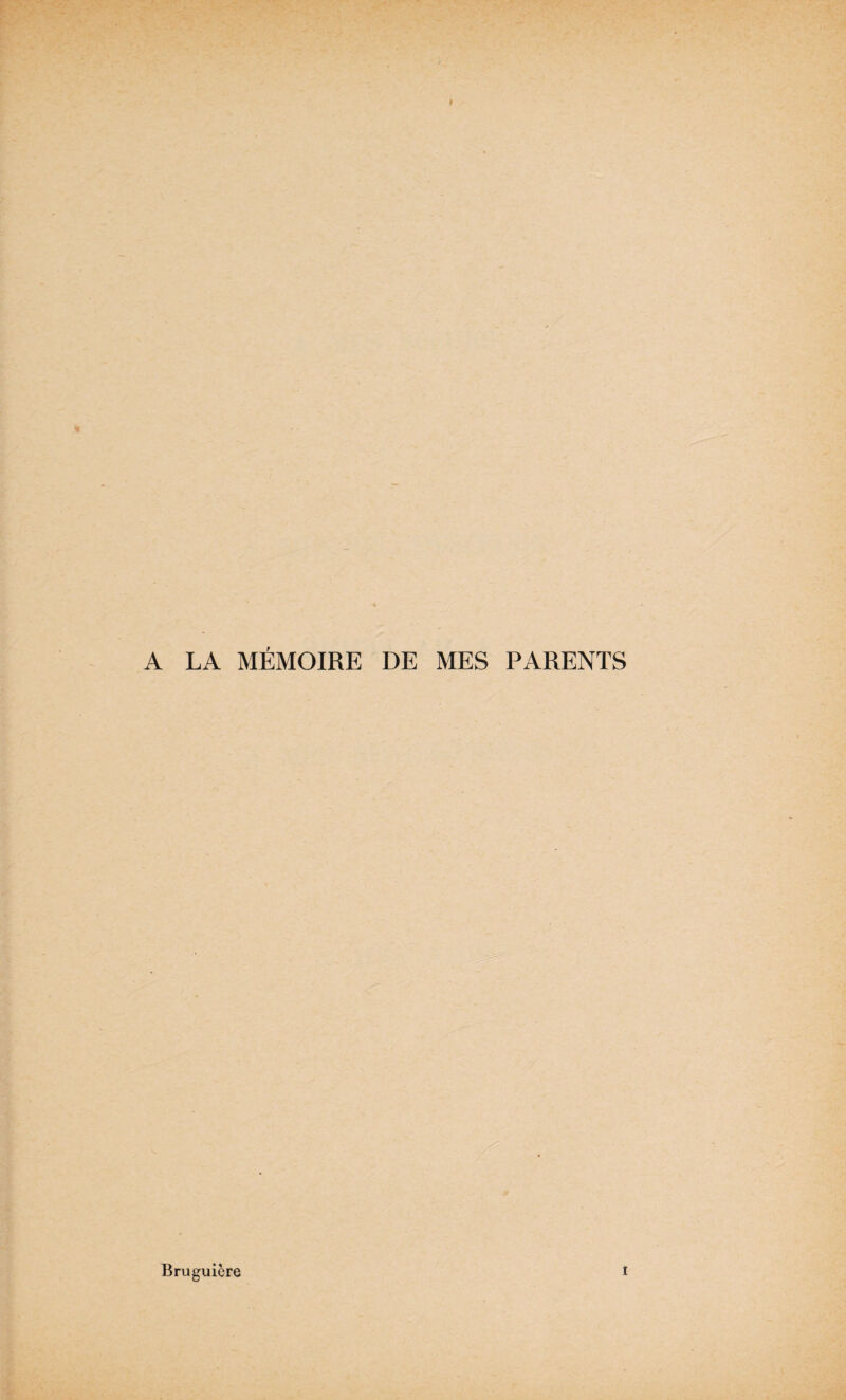 A LA MÉMOIRE DE MES PARENTS •T'''