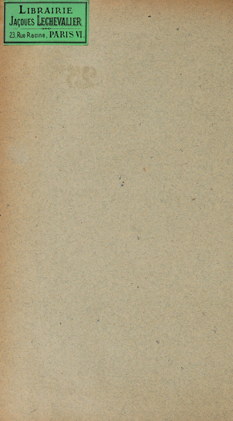 Librairie ' 23,Rue Racine, PARIS VI.