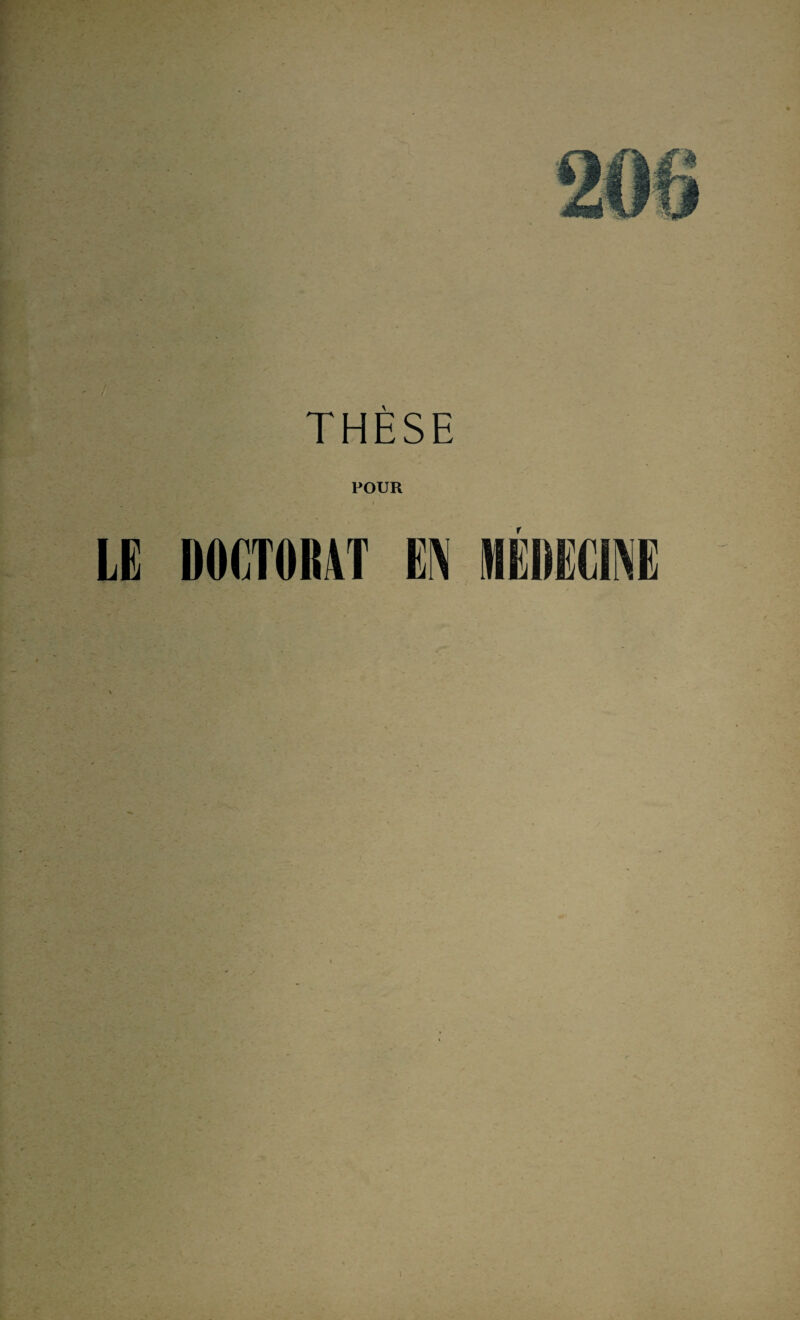 THÈSE POUR r DOCTORAT M MEDECINE