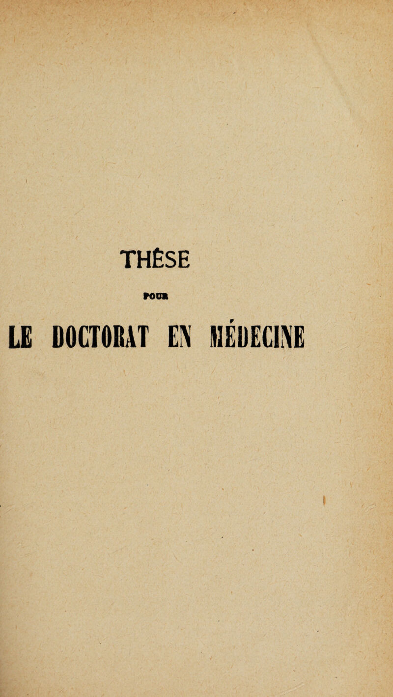 THÈSE roum LE DOCTORAT EN MÉDECINE