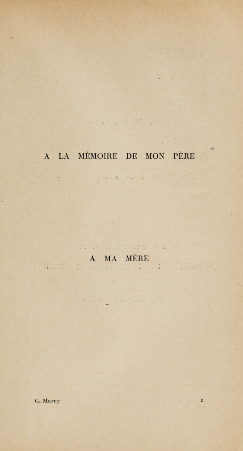 A LA MÉMOIRE DE MON PÈRE A MA MÈRE ~ ✓ r r i J* V + + À f1 G. Mare y I