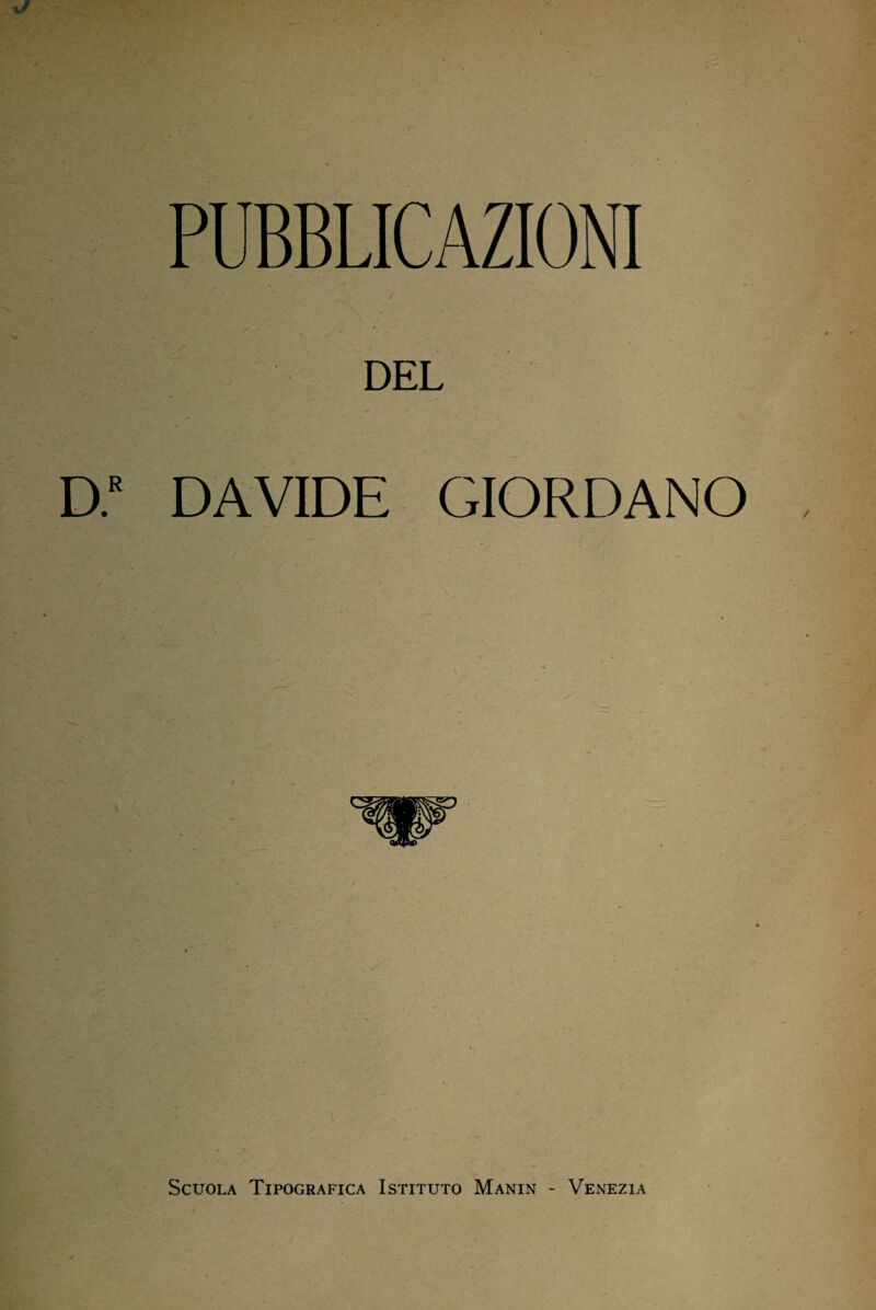 DEL D.R DAVIDE GIORDANO