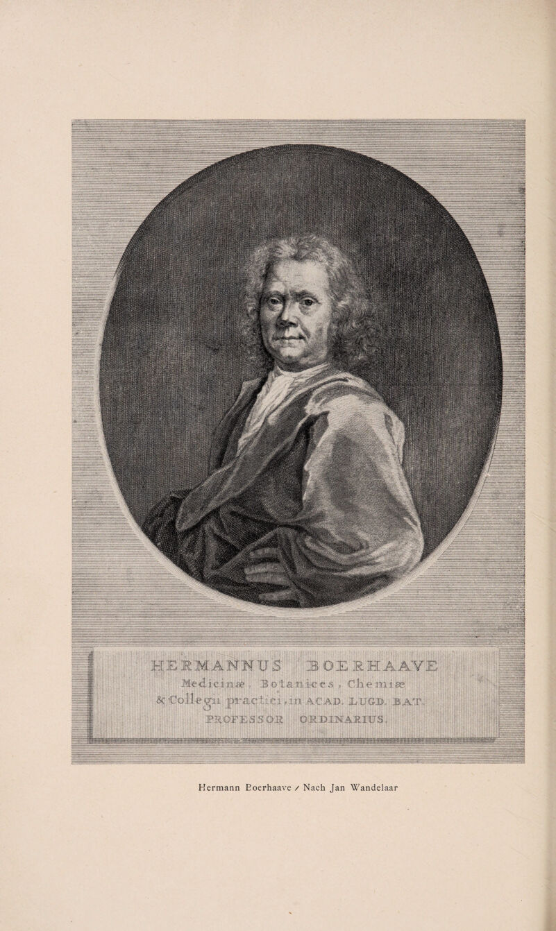 CAWHUS ' lOEÄHAAp UciMjjBfr / SotjijLn iceÄ ? Che m lag c{ii praeiici.io acab. ;lug:r, bat., KiOFBSSO'IJ 'OiBDIHARltJS, Hermann Eoerhaave / Nach Jan Wandelaar