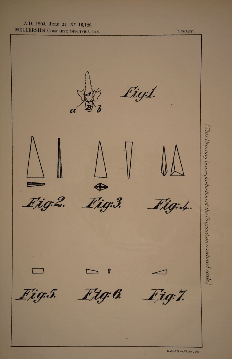 A.IX 1903. July 21. Nu 16,126. MELLERSIi’S Comi’I.rtr XrKci hhj.vi ion. I SHEET M aJ by &Scn s, Ph o to-Li th o.