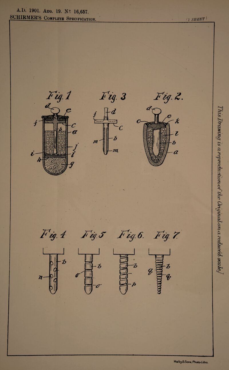 (i SHEET) A.l). 1901. Aug. 19. N.°. 16,657. MaJ by<feSon«, Photo-Uthts. This Drawing is a reprodnctix^rhof the Original art cu redi&cecb scale]