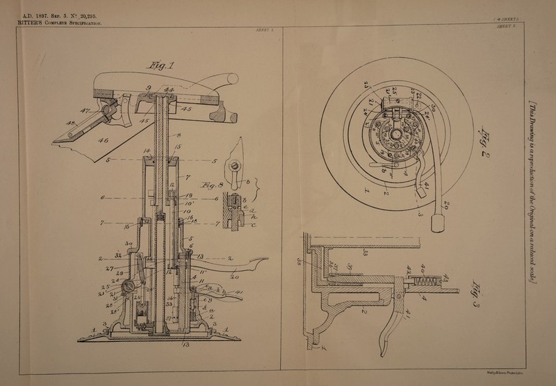 A.D. 1897. Sep. 3. ST?..20,295. HITTER’S Complete Specification. SHEET 1. ( 4-SHEETS MaJby&Sons.Photo-LWio.