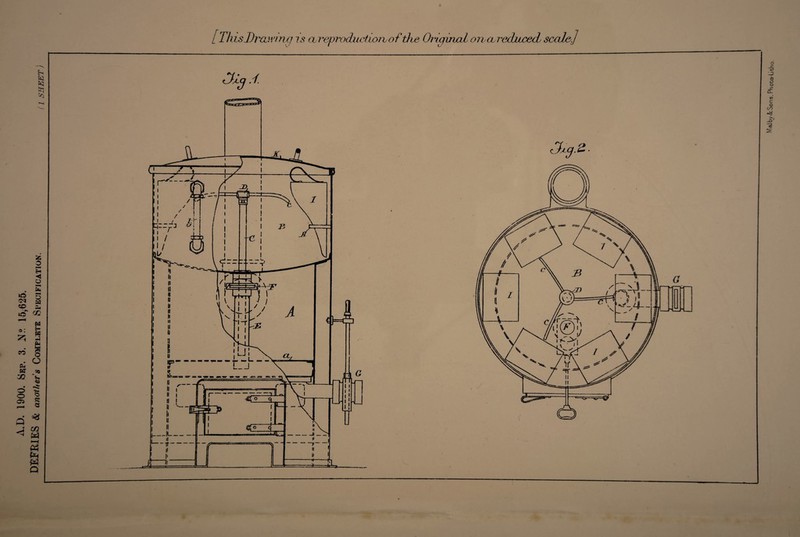 A.D. 1900. Shsp. 3. N.°. 15,625. DEFRIES & another's Comflete Si’EO’ii / This Drawing is cureproduetwrbof the Original oncureduced scale] o Mai by <5cSons, Ph oto -Li th