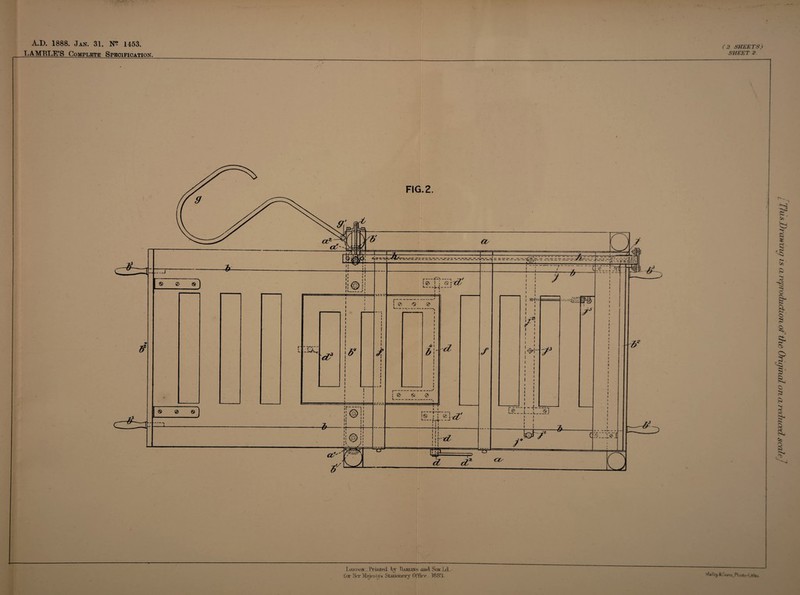 LAMBLE’S Complete Specification (2 SHEETS) SHEET 2 London..Printed bj T)akj;ent» and Sox.Ld.- L’or Her TvfeijesLys Stationery Offi.ro . 1880. i/al by &Sons, PI soto-Litho.