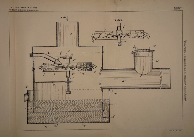 GREEN’S Complktk Specification. SHEET 1 . / Thus Drawing is a reproduction of the Original