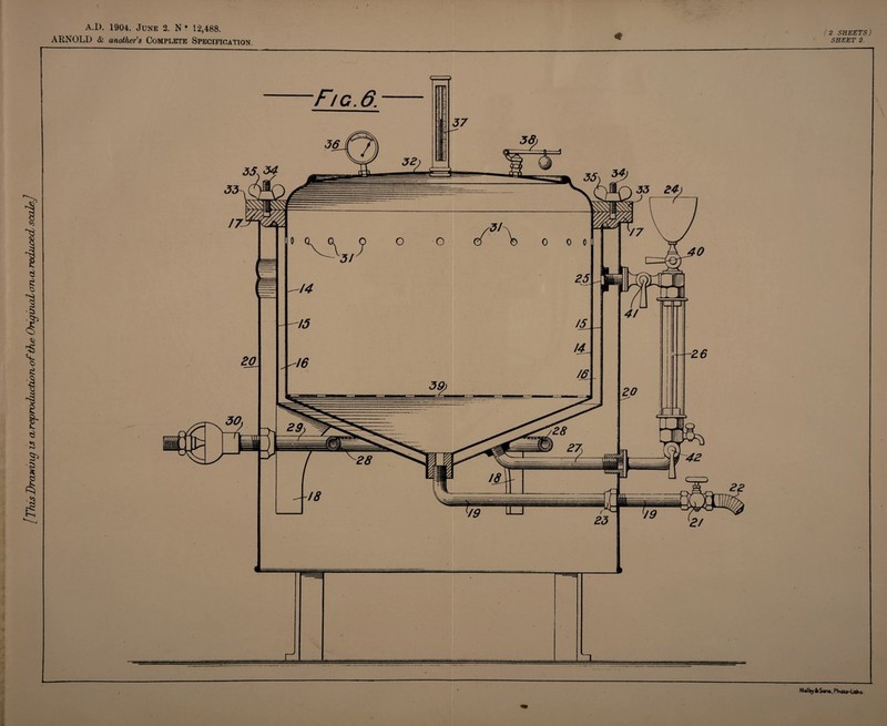 is cl reproduction of the OriqirmL on cl reduced s< ARNOLD & another's Complete Specification 0 (2 SHEETS) SHEET 2. M«Jbyic$on&, PWoto-Litho