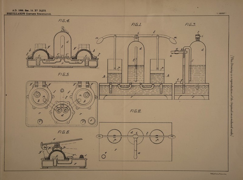 BREUILLARD’8 Complete Specification. (1 SHEET) \ FIB.4. FIE.2. F/G.3. MaJby&Sors,Photo-Litho. is Drawing is a regroductionof thr Original^ orb ou reduced* scale]