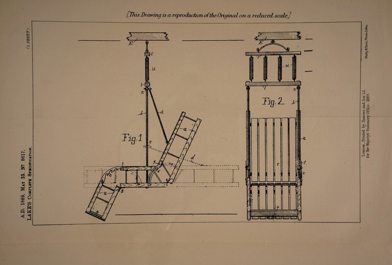 A.D. 1889. Mat 23. N= 8617. LAKE’S Complete Spboifioation. [ThisDrawing is cvreproductioThofthe OrigumL on n redwcedbscaleJ