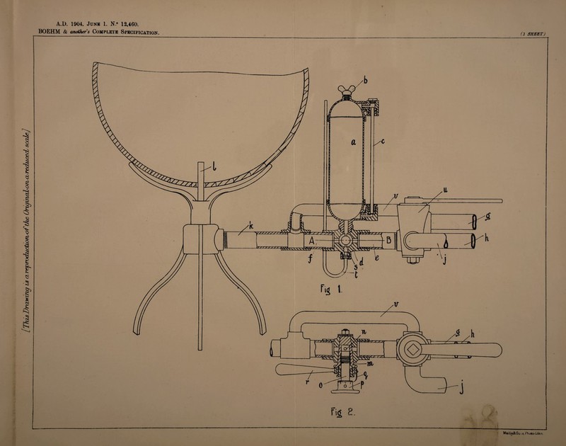 is a rejmxhjjCtLorv o f th& OriquiaL o rb cl reduced, s< A.D. 1904. June 1. N.° 12,460. BOEHM & another's Complete Specification. (l SHEET)