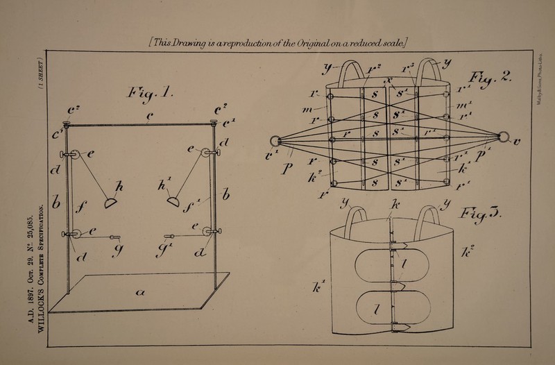 A.D. 1897. Oct. 29. K?. 25,085. WILLOCK’S Complete Specification. (i sheet) [ Tias Drawing is areprodudiorbofthe Original on a reduucecL scale] 1 Mdlby&Sons.Photo-Litho.