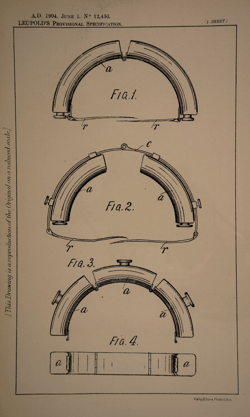 A.D. 1904. June 1. N? 12,430. LEUPOLD’S Provisional Specification. '1 SHEET) Malby&Sons. Photo-LitJio.
