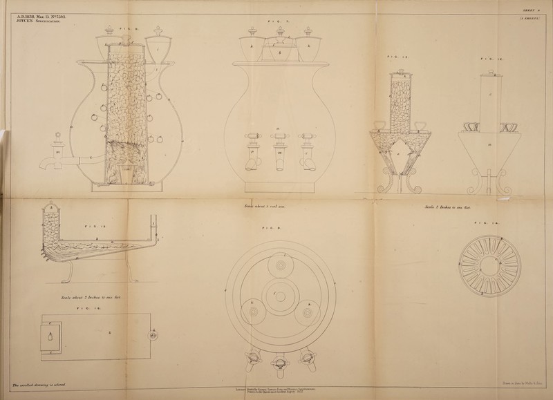 A.D.1838, Mas 15. N97593. JOYCE’S Specification. Scal& aJbcut, 2 inches to one. foots fi c. 16. he cnrcUedLoirccwiruj is colored* f i o . 7. a bout t real size*. fi c . 3. London) Printed by George Ldwakd Eyre anrlWui.iAM Stottowoode (a sseetsJ Scale 2 Inches to one* foot. FI G . I 4-. I ’ Item cel Stone. ty Malty It Sans