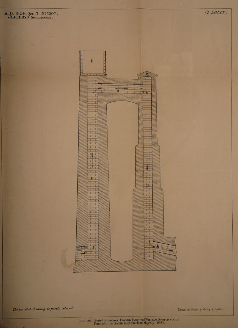 (l SHEET) JEFFERYS’ Specification . ; c> o \ O o 0 . o F 0 0 0 ; o o : o 0 : ° O o O O o o o The' enrolled/ cb'awvrvg i/s partly coloreds . Drawn, an. Stone lay Malby Sc Sons . London. Printed by George Howard Haw: andWriUAM Spottiswoodi; , Printers 1 (> the Qneeiis most, Excellent Majesty. 184 >.