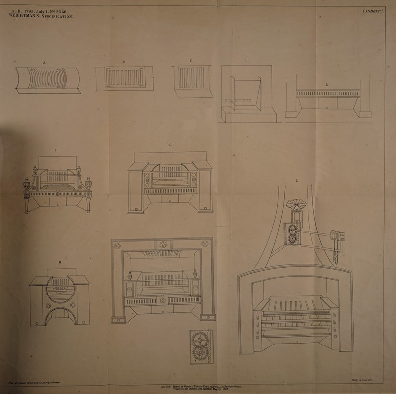 WEIGHTMAN’S Specification . G K The enrolled* drajVLn# is parcfy colored* London Primed by Geokge Edwaiid Eyhk and Wd.t.iam SrornswoonE Pnulers to the Queens most EsceHent Majesty 1851 Malby & Sons lith