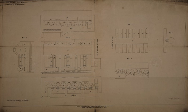 ( 5 SHEETS) 1865:July 29 JS°Z726 _ AVOOT. S PE CIFICAT ION . m FIG . 8 / If 0/q/( mmmmim / F1C .7 liiW * . 5 J he' enrolled-'-drawing is colored/. FIG . I as FIG . 3 Malby & Seas, litho ,ovi>on Printed, by Geokge Edward Eyre aad Wcldiam Spottiswoode Pouters to the Queen's most Excellent Majesty. L85E