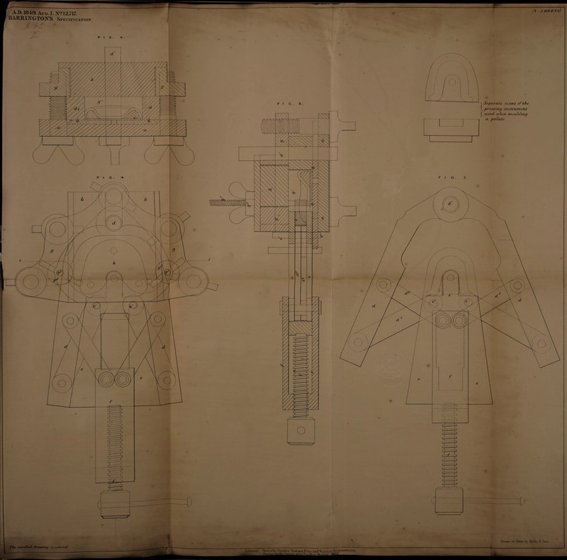 (a sheets) HARRINGTON'S Specification ■Jr\, iS \mf FI C . 6 . 7'h-e enrolled* drc/uving is c-oloroe/.