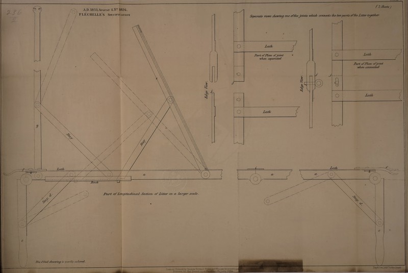 A.D. 1853,Ai'GrsT 4,N? 1826. r LE CHELLE’S Specification f Z Shefty ) Srfyamte ri/>wy shemri^ one^ cftfwJoints ivMcfi c/>nnedA' Uwparty cf‘the Littor trc/elAer The /y/ert ftre/trinp is yjorJiy colored. I.cBDOiT; Printed’by GnoaGBEDTissiri JSiniai aad’WiujAiiiSpoETiswDaD- idinters to the Q-geea’s ma5b.E-goaHgntMai eatT,1854.