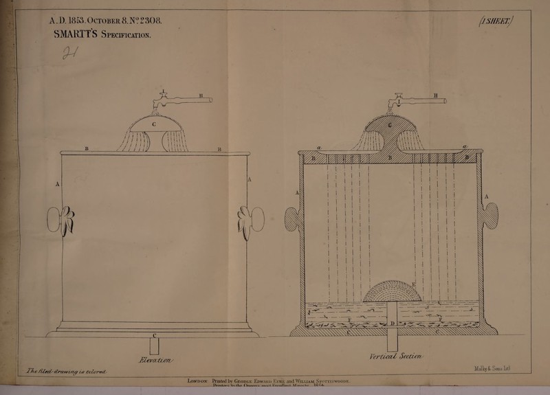 A.D. 1853. October 8. 2308. fj SHEET.) SJMARITS Specification. V : London Printed by George Edward Kyke and William Spottiswoode. _Prifitorc 1 li<3 OnaanT ITv^ollflnt—M —Eft ^4-