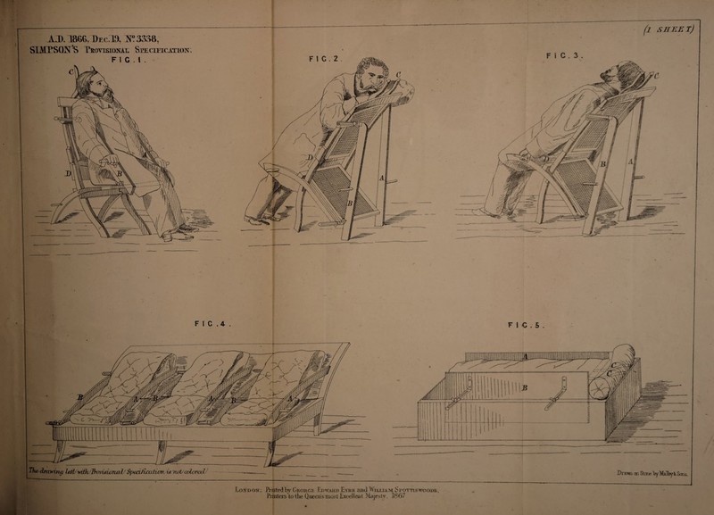 AJ). 1866, Df.c.19, W3338, SIM rsox S Provisional Specification. F1G.1. e\ Drawn cn Stone by Malta k Sons. i drawing UEvailoEim^wnal' Speahra turn i/s not/ coloreH London; Printed by George Edward Eyre and William Spottiswoodb,