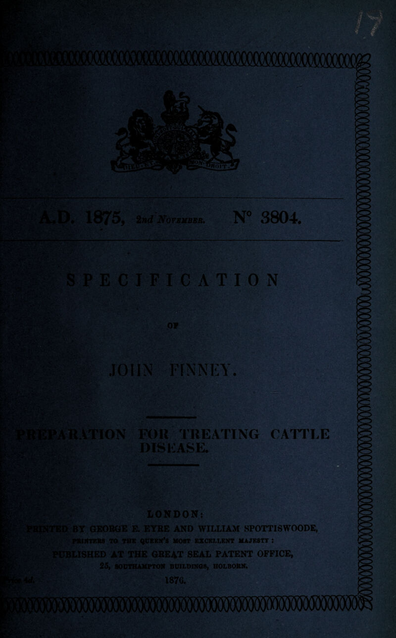 BY GEORGE E. EYRE AND WILLIAM SPOTTISWOODE, . • PRINTERS TO THE QUEEN'S HOST EXCELLENT MAJESTY J