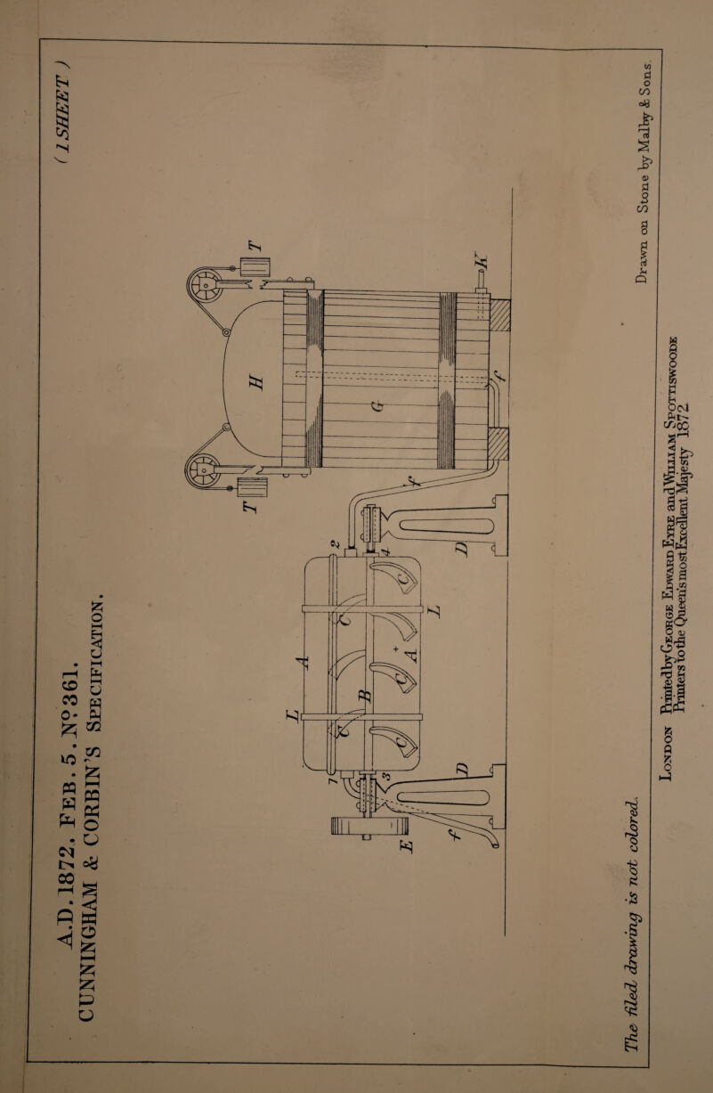 A.D.1872. Feb. 5.N?361. < l SHEET ) CUNNINGHAM & CORBIN’S Specification.