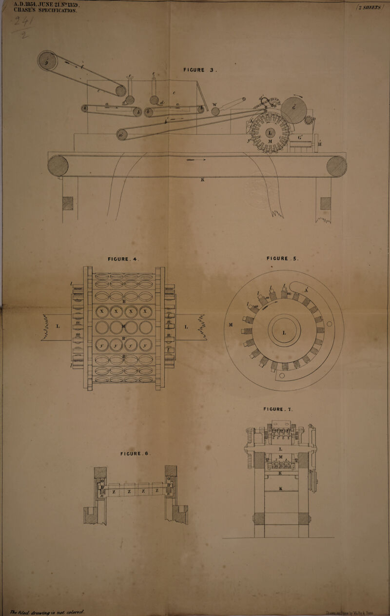 (z snmrsj A. I) .1854. JUNE 21 JN?1353. CHASE’S Seecific ation. ^ A i \ J J / i)xavvu anSupe by Malby & Sans Thf filed, otrawm# is not coloTYof
