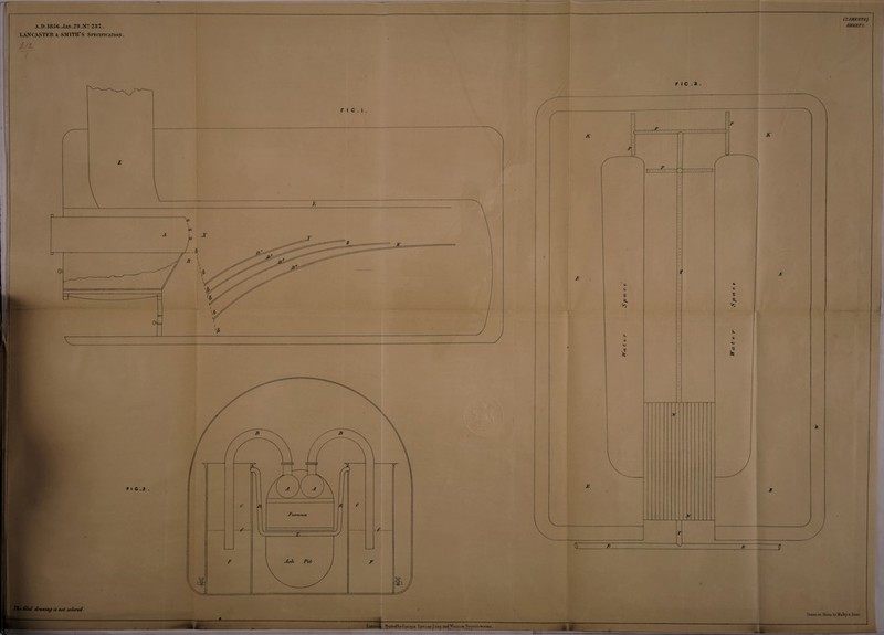 A.D. 1856.Jan.29.N? 231. LANCASTER & SMITH’S Specification. (2SHEF.TS) SHEET 1. './Ued dron ing is not colored. * m -- r — ■ ■ i . LoNDoi . IVintl'dhy CiKOKGE I.U'V.MU) 1.\ HI: audWlllUM Sl'OrnS'TOODE., F 1C . 3 . Drawn oil Stone by Malby & Sons,