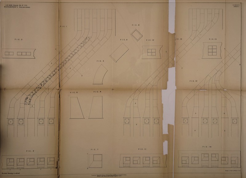 T~-—-- A.D. 1859. March 28. N? 772. RICHARDSON’S Specification. (4 SHEETS) SHEET!. / / j!-Li 1 1 . The filed; drawing is colored Draim on Stone ty Malby fc Sons London: Pirated by George EdwahdEybe and Vfanm SrornstvooDn, Pnjiters to the Queens most Excellent Majesty. lb o .