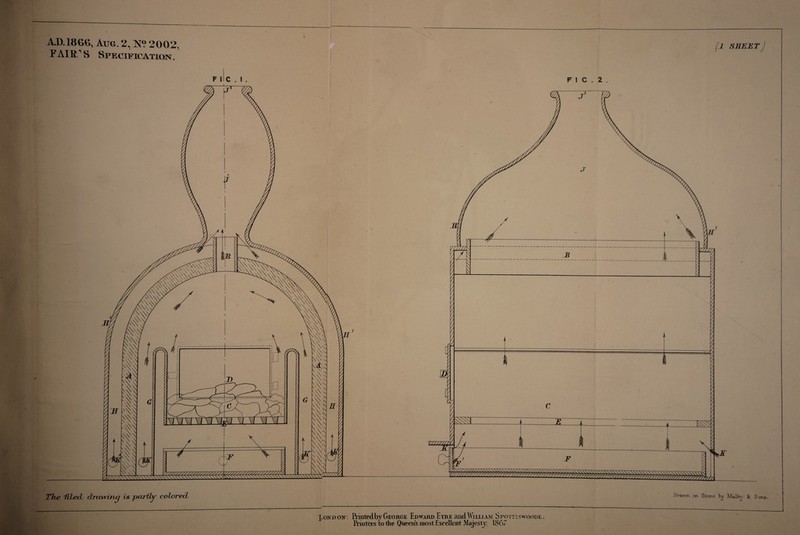 AD. I860, Aug. 2, At? 2002, FAIR1 S Specification. I Ttce iUjecL drnwduj is jjarily colored London: (JL SHEET J F I C . 2 . 777777K zzzzzz Printed by George Edward Eyre and William Spottiswoode, Rioters to the Queen’s most Excellent Majesty. 1867 Drawn on Stone W MalW k Sons. J