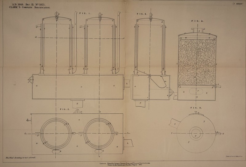 AD.18G6. Dec.21. 3371. CLARK’ S Complete Specification. (l SHEET)