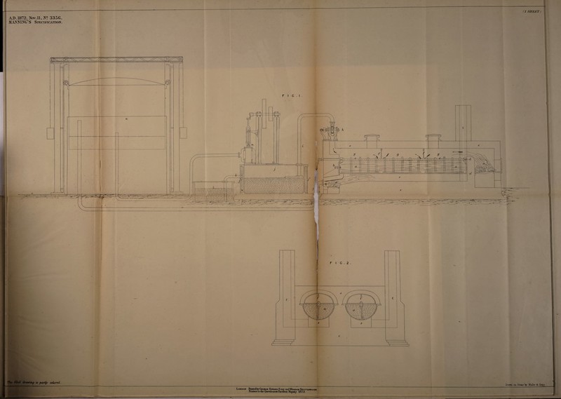 AD. 1872, Nov.ll,N? 3356, MANNING'S Specification. ■— (1 SHEET > i Drawn on Stone W MalW Sc Sons. The filed drawing is partly colored. London Unitedly George Edward Eyre andWnjjAM Spottiswoode Printers to the Queens most Excellent Majesty 1873