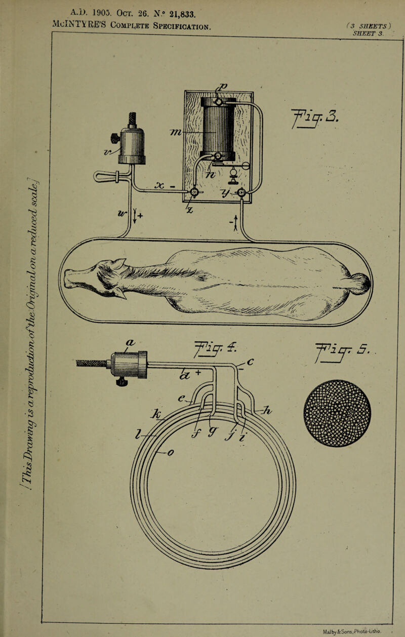 A,i). 1905. Oct. 26. N.° 21,833. McINT\ RE’S Complete Specification. (3 SHEETS ) SHEET 3