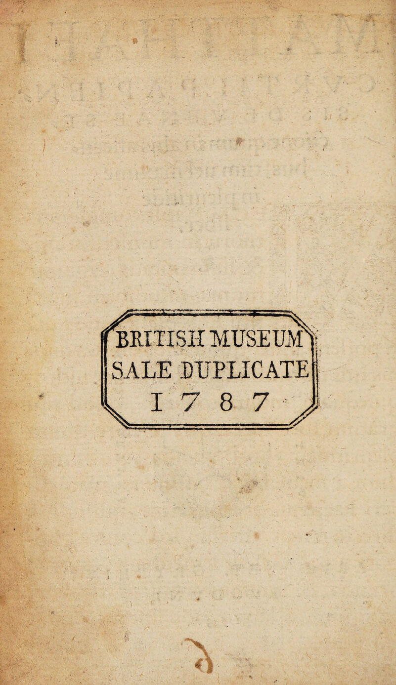 'BRITISH MUSEUM SALE DUPLICATE